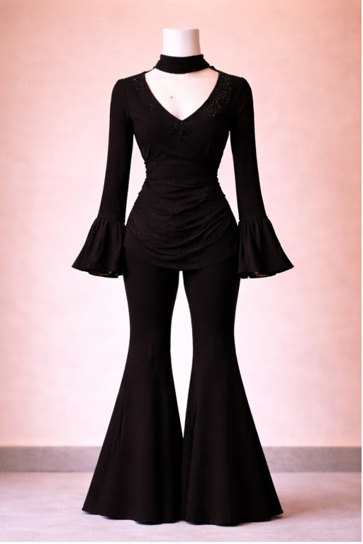 Midnight noir Corset kurti set
