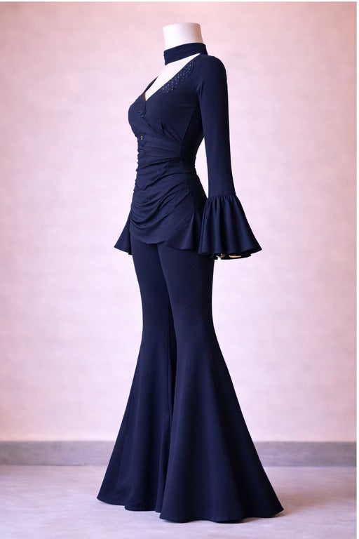Royal Blue Midnight Corset Kurti set