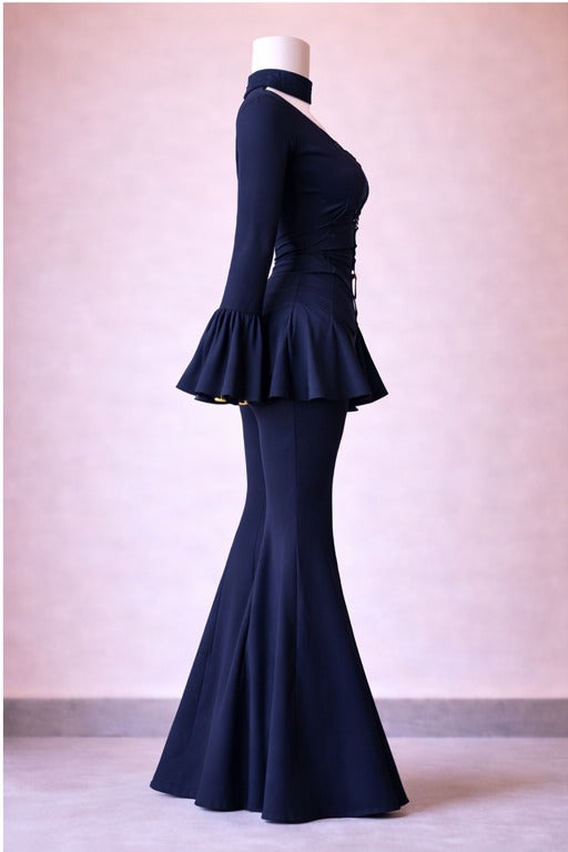 Royal Blue Midnight Corset Kurti set